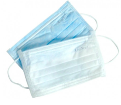 Cubre bocas tricapa azul